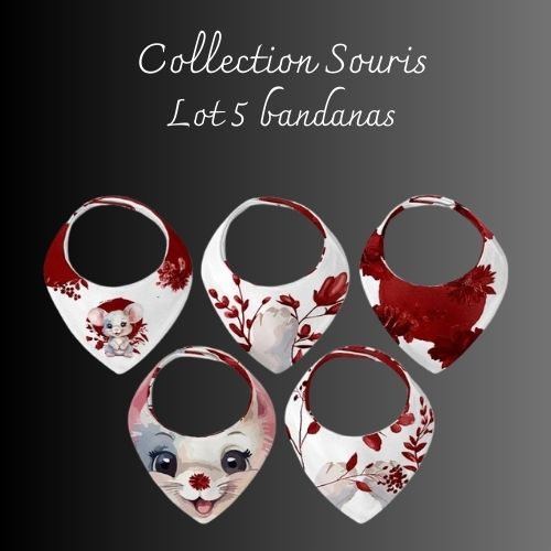 Bavoirs-Bandanas "Souris"