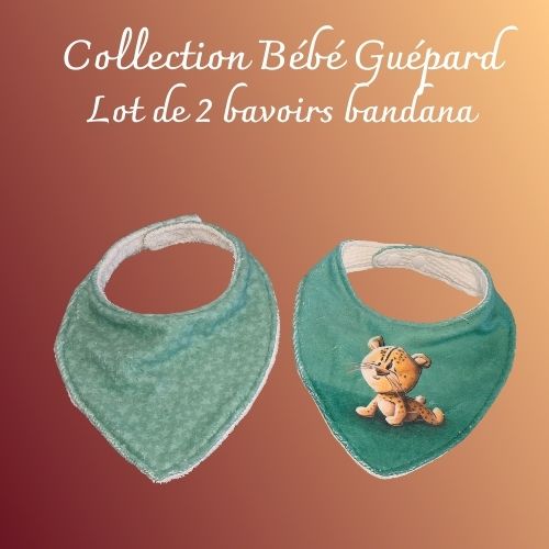 Bavoirs-Bandanas "Bébé guépard"