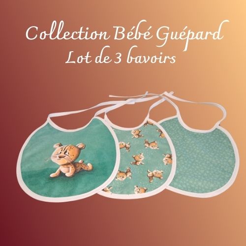 Bavoirs-Bandanas "Bébé guépard"