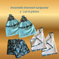 Ensemble Eventails Turquoises