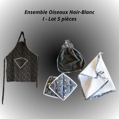 Ensemble Oiseaux Noir-Blanc