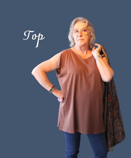 Top évasé - encolure bateau